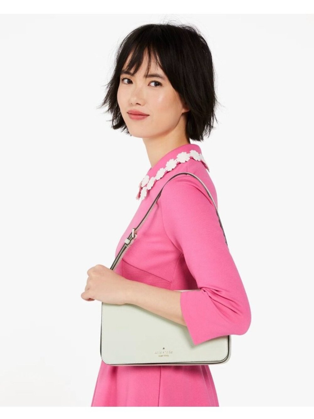 KATE SPADE Staci Pistachio Green Medium Flap Shoulder Bag NEW NWT